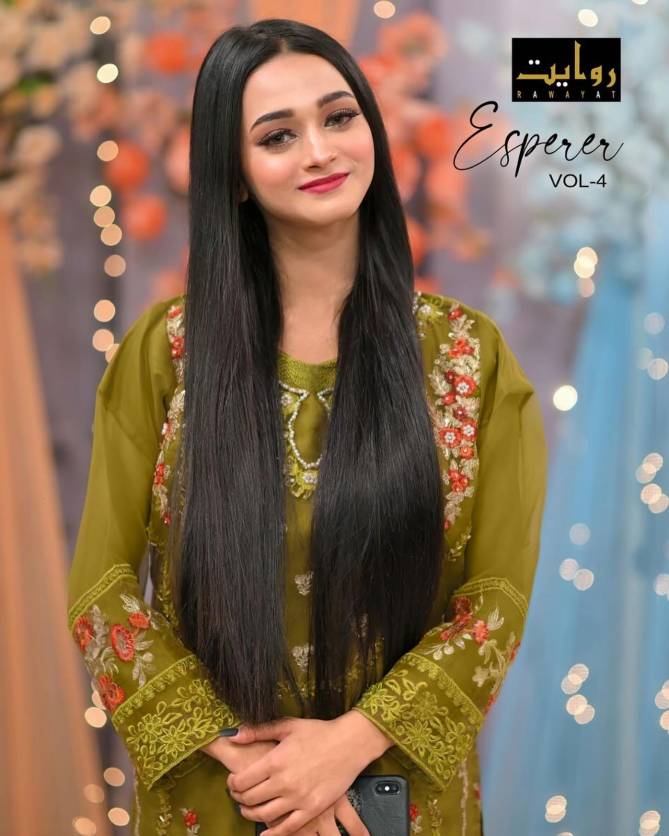 Rawayat Esperer Vol 4 Fancy Wear Designer Wholesale Pakistani Suits
